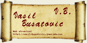 Vasil Bušatović vizit kartica